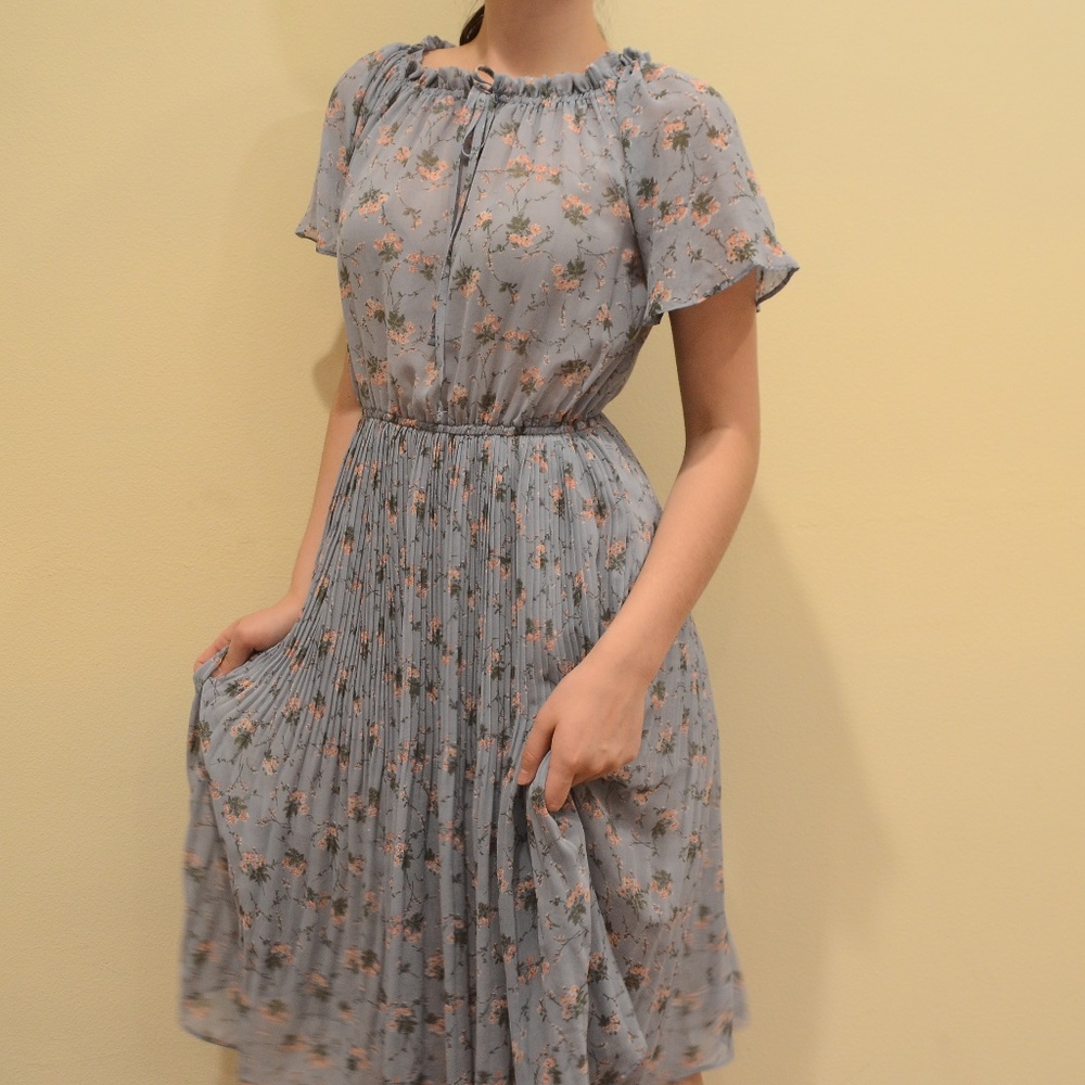Vintage Floral Midi Dress
